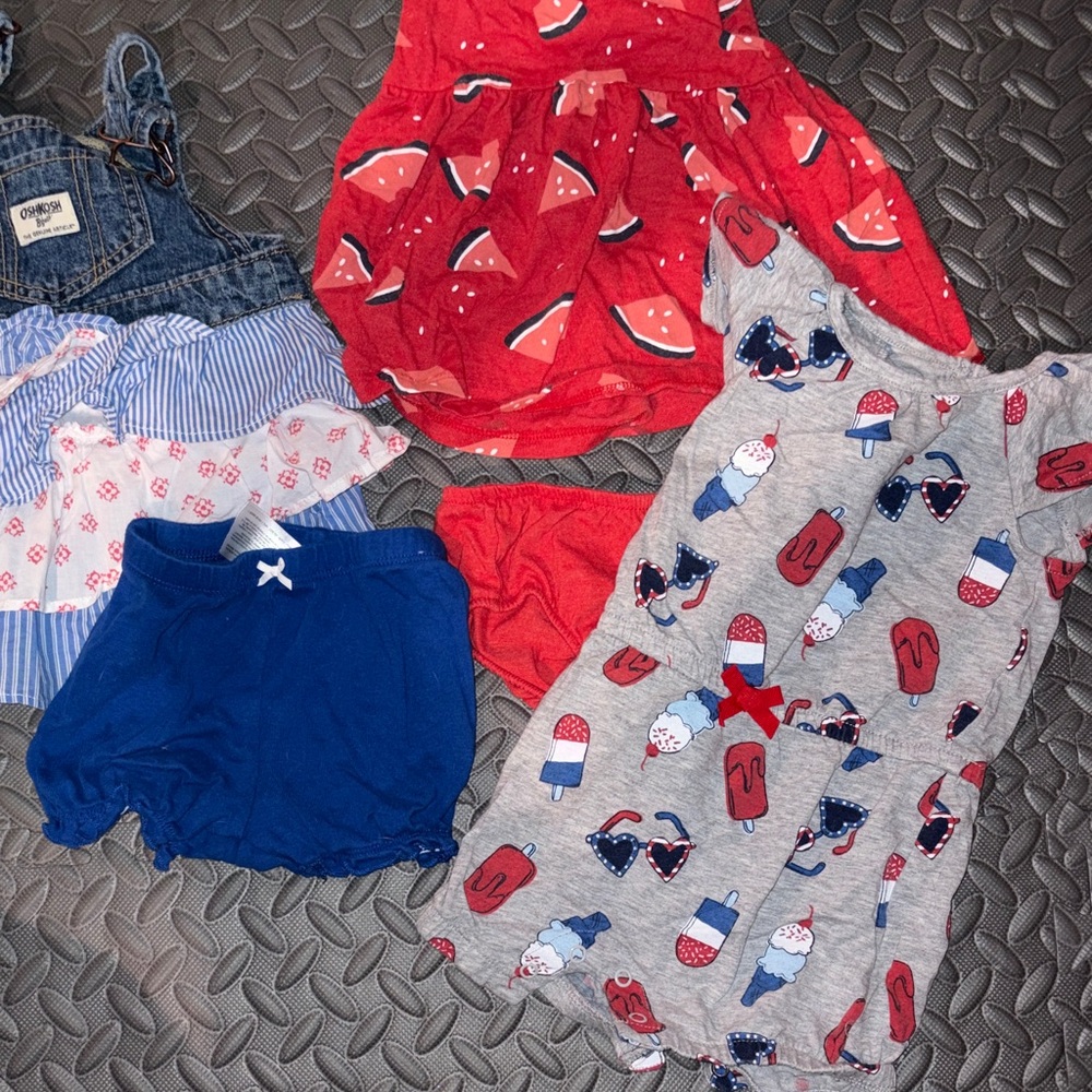 Bundle of 12 Month Patriotic outfits 5 items